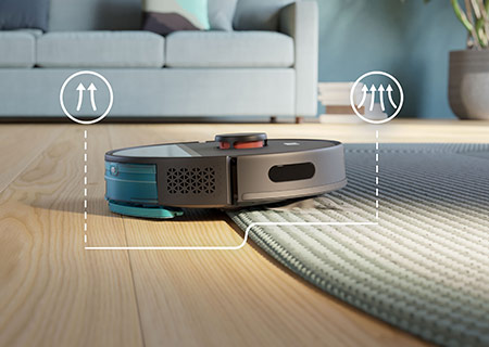 A rezgő felmos&oacute; gyeng&eacute;den, m&eacute;gis hat&eacute;konyan t&aacute;vol&iacute;tja el a l&aacute;bnyomokat, XV7100