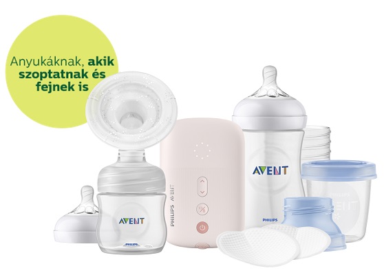 Szoptat&aacute;si alapk&eacute;szlet: mellsz&iacute;v&oacute;, cumis&uuml;veg, Philips Avent t&aacute;rol&oacute;ed&eacute;nyek