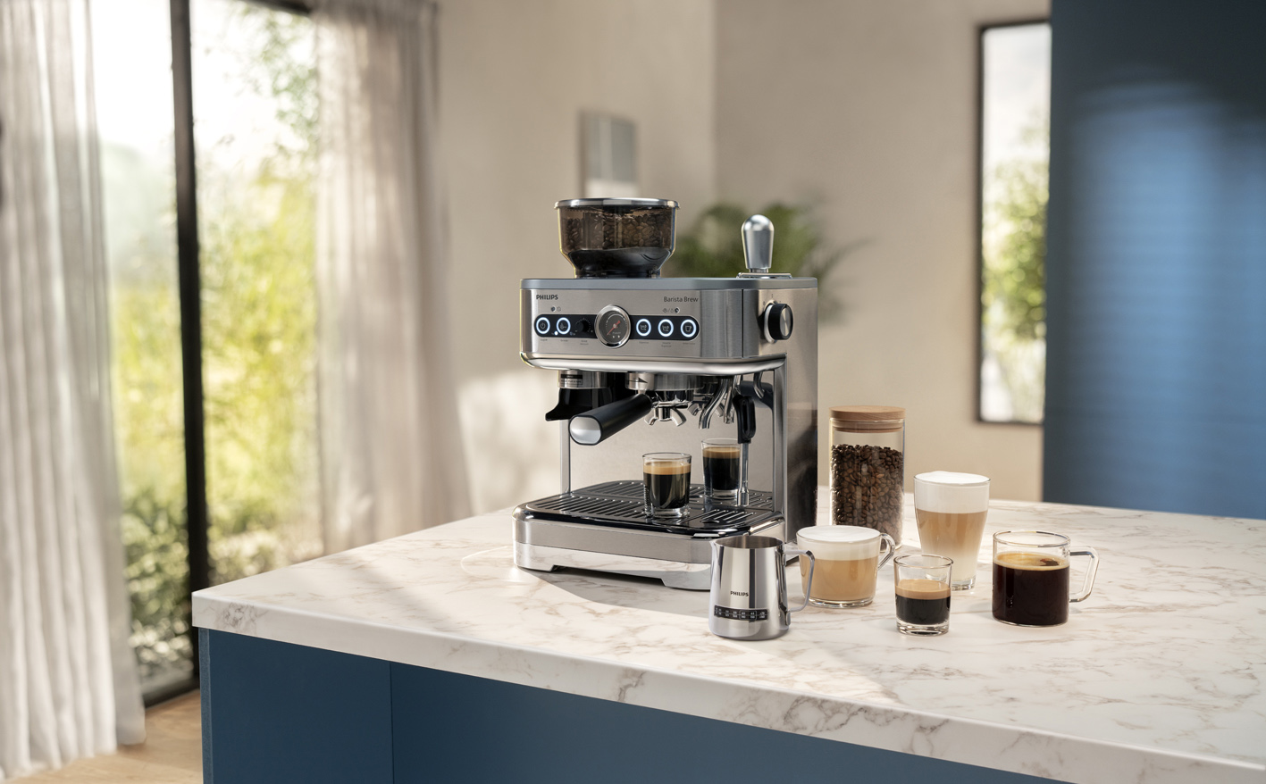 Philips Barista Brew k&eacute;sz&uuml;l&eacute;k k&aacute;v&eacute;v&aacute;laszt&eacute;kkal